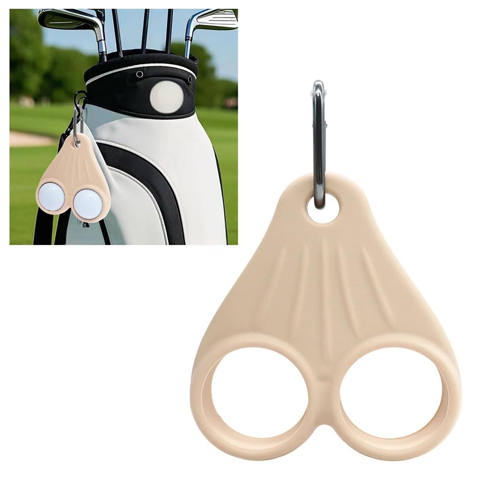 Golf Ball Testicle Sac Holder, Silicone Golf Ball Holder Pouch, Funny Sac Pouch Design, Portable Golfs Balls Storage Bag For Golfs Cart Bag Or Belt, Prank Fake Saggy Gift