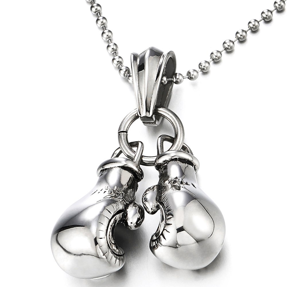 COOLSTEELANDBEYONDBoxing Glove Necklace for Men