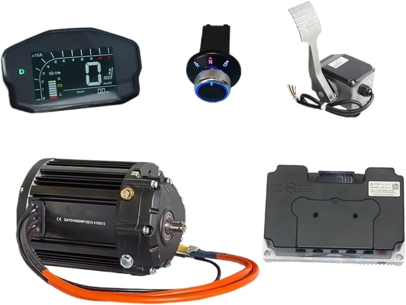 Mid Drive Motor Mid Drive Motor ND72680 Fardriver Controller 350A 680A QS138 90H V3 4KW 7200rpm with 1:2.35 Gearbox