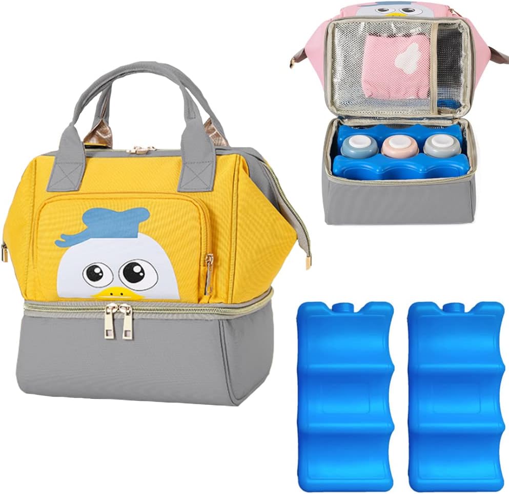 HomDSim Breastmilk Bottles Cooler Bag with Ice Pack,Breast