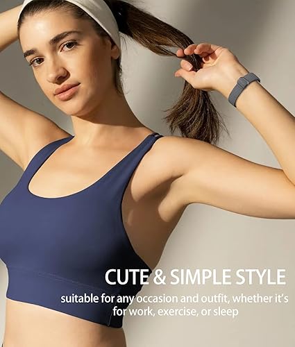 Miniatura 7 de Charlam Compatible con Apple Watch Band de 1.614 pulgadas, 1.575 pulgadas, 1.496 pulgadas, para mujer, paquete de 6 correas elásticas suaves