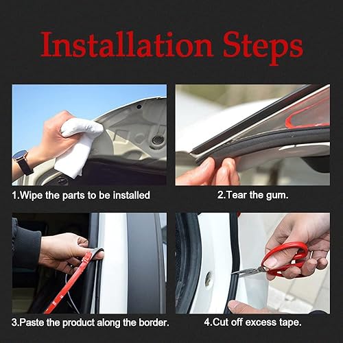 Miniatura 5 de Tira de sellado de puerta de automóvil, tira de sellado impermeable para automóvil, aislamiento de ruido, protector de borde de puerta de automóvil,