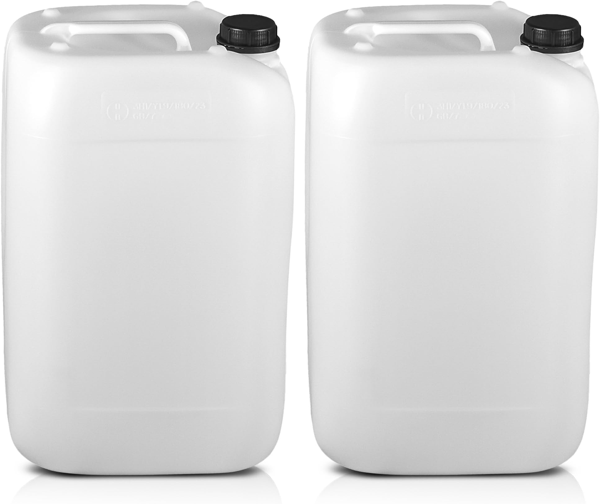 25L Water Container, Plastic, Tamper Proof Screw Cap, Large Water Jerry Can Tank for Water Storage, Water Tank, Camping, Car Washing, UN Approved, Food Grade & Stackable. (2)