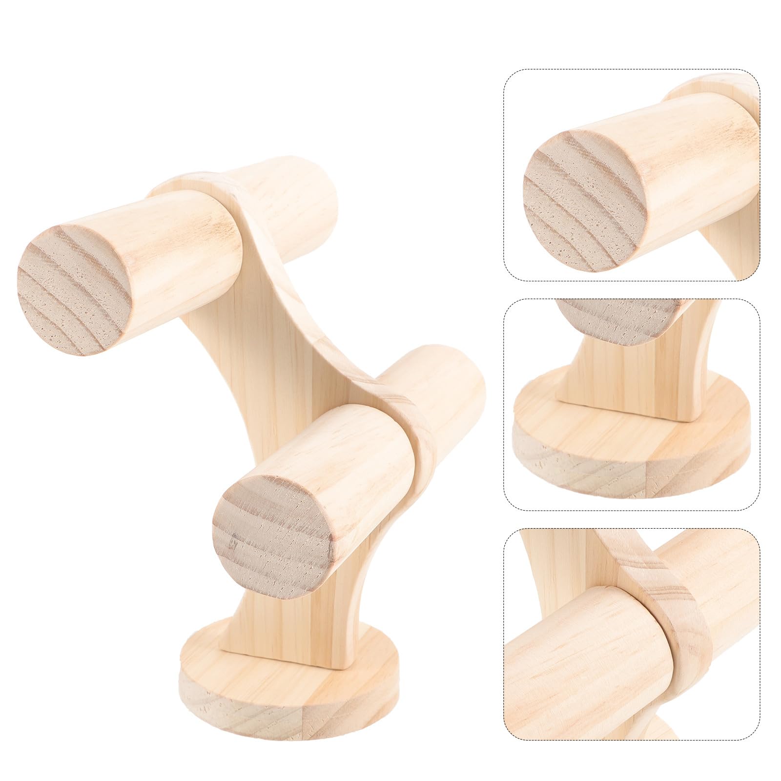 CLISPEED Madera Expositor Niveles de Dos Pulseras de Escritorio