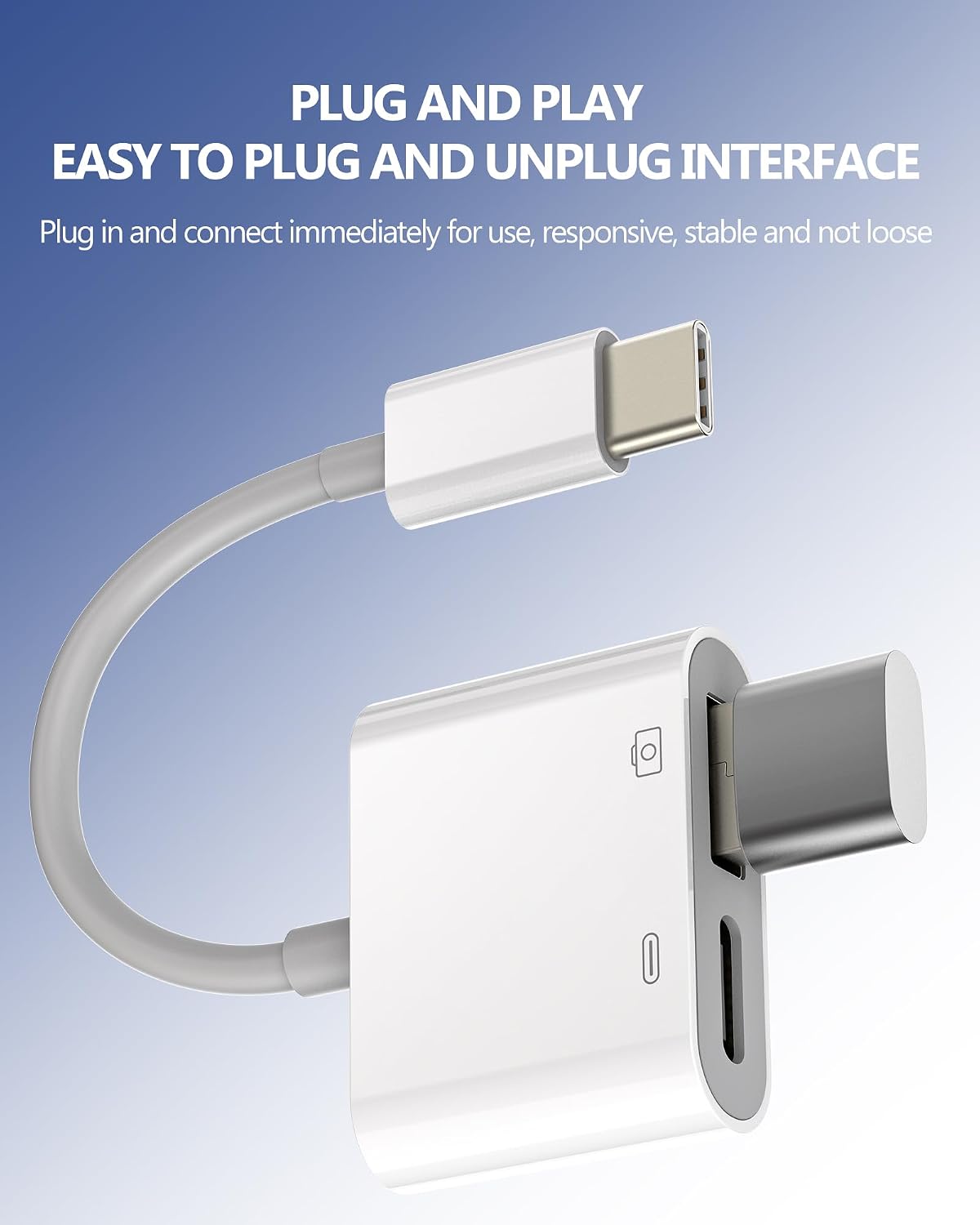 for iPhone15 Pro Max Plus USB-C to USB A OTG Adapter 2in1 Type C Charging Cable Dongle Mouse Accessories Compatible for Samsung Galaxy S23 S22 for iPad 10、Air4、Mini6、Pro 12.9 MacBook Charger
