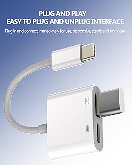 USB-C to USB Adapter(2in1) Type C Cable Accessories Thunderbolt Converter OTG 3.0 Mouse Port Dongle Compatible for Samsung for iPhone15 Pro Max Plus for iPad MacBook