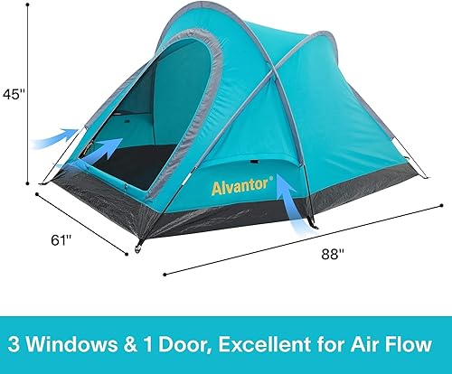 Miniatura 6 de Alvantor Camping Tent Outdoor Backpacking Family Tents Ultralight for 2 Persons Pop Up Instant Portable Compact Shelter