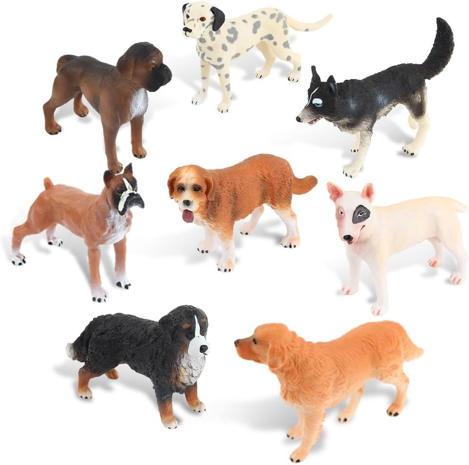Animal Toys Set Figurines Educational Resource Hand Painting Realistic Dogs Figures for Toddler with CPC Certifcate and ASTM Test -Anim008