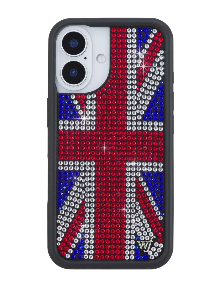 Image of Wildflower Cases - iPhone 16 Compatible - Rhinestone Union Jack