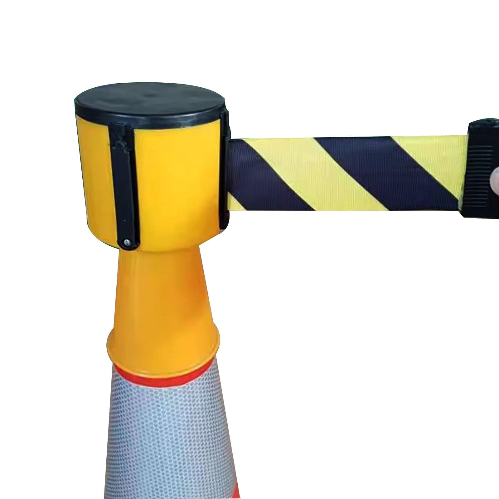 GTHTUHFD Retractable Cone Barrier Tape - Caution Hazard Tape For Traffic Cones, 6.6/9.8/16/32Ft Options, Mountable Safety Tape For Traffic Control & Event Management