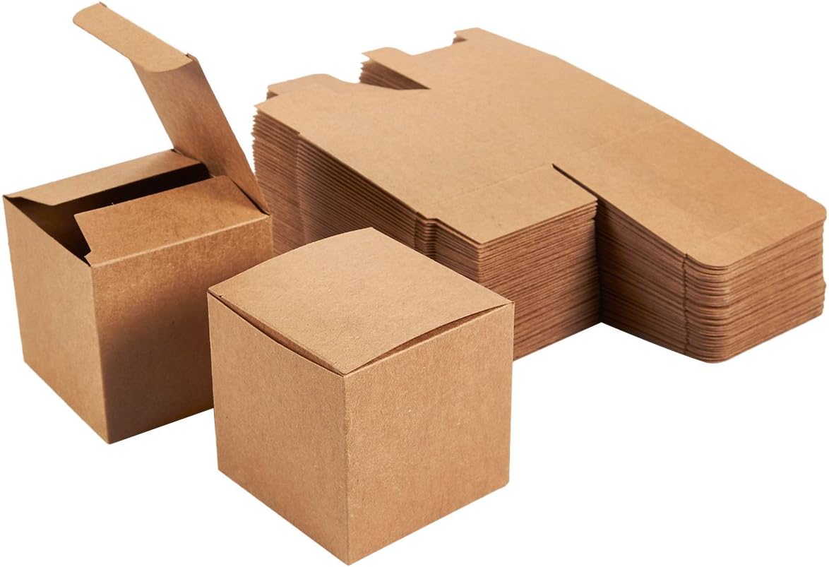 Juvale Premium Kraft Gift Boxes 50 Pack 3 x 3 x 3 inches