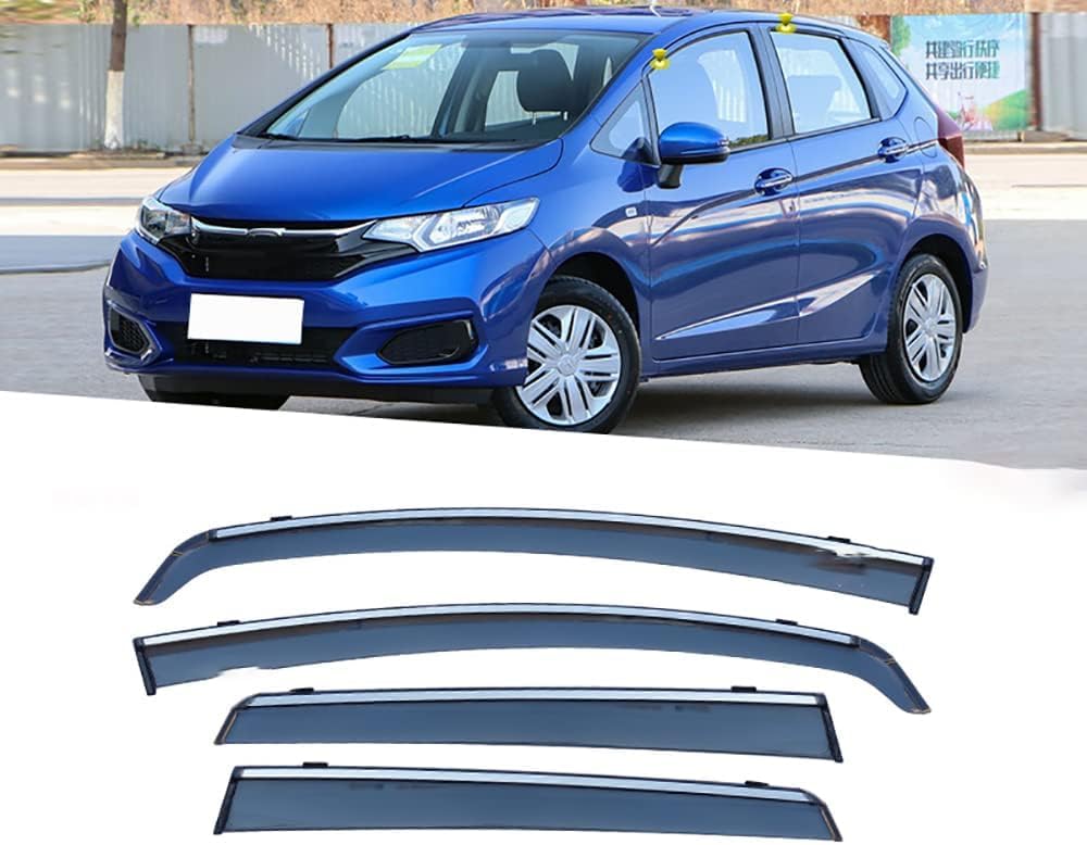 PANXUC Car Wind Deflectors for FIT 2014-2020, Side Window Wind Rain Deflector Window Visor Sun Rain Guard Smoke Guards
