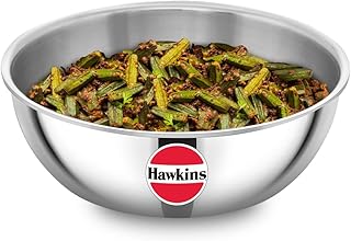 Hawkins 2 Litre Metro Kadhai, Triply Stainless Steel Induction Tasla, Silver (SSTA20)