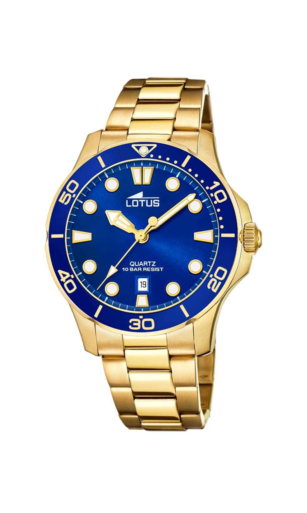 LOTUS Reloj Mujer Analógico de Acero Inoxidable 316l Dorado