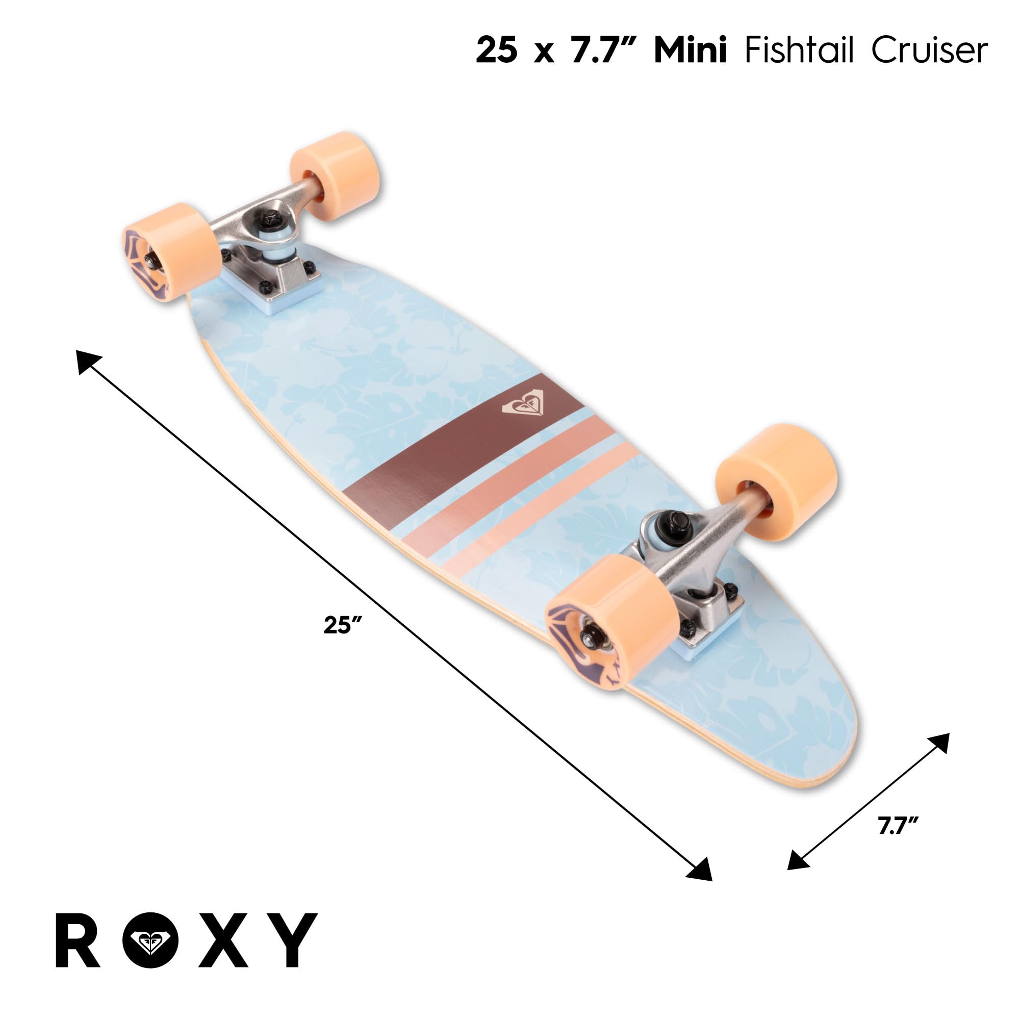 Amazon.co.jp: Roxy ミニピンテールクルーザースケートボードパステル