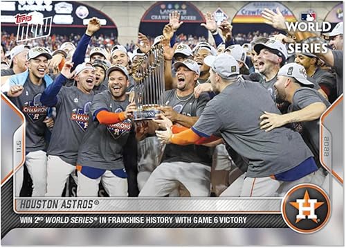 2022 Topps Now Houston Astros World Champions #1160 - Team Celebrating after Winning 2nd MLB World Series in Franchise History with Game 6 Victory -