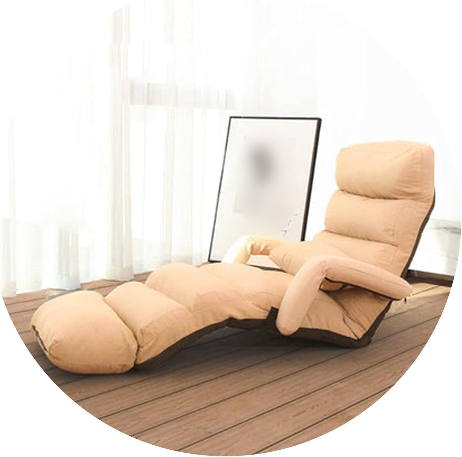 Chaise de sol pliante pour aménager un coin lecture ergonomique dans le salon