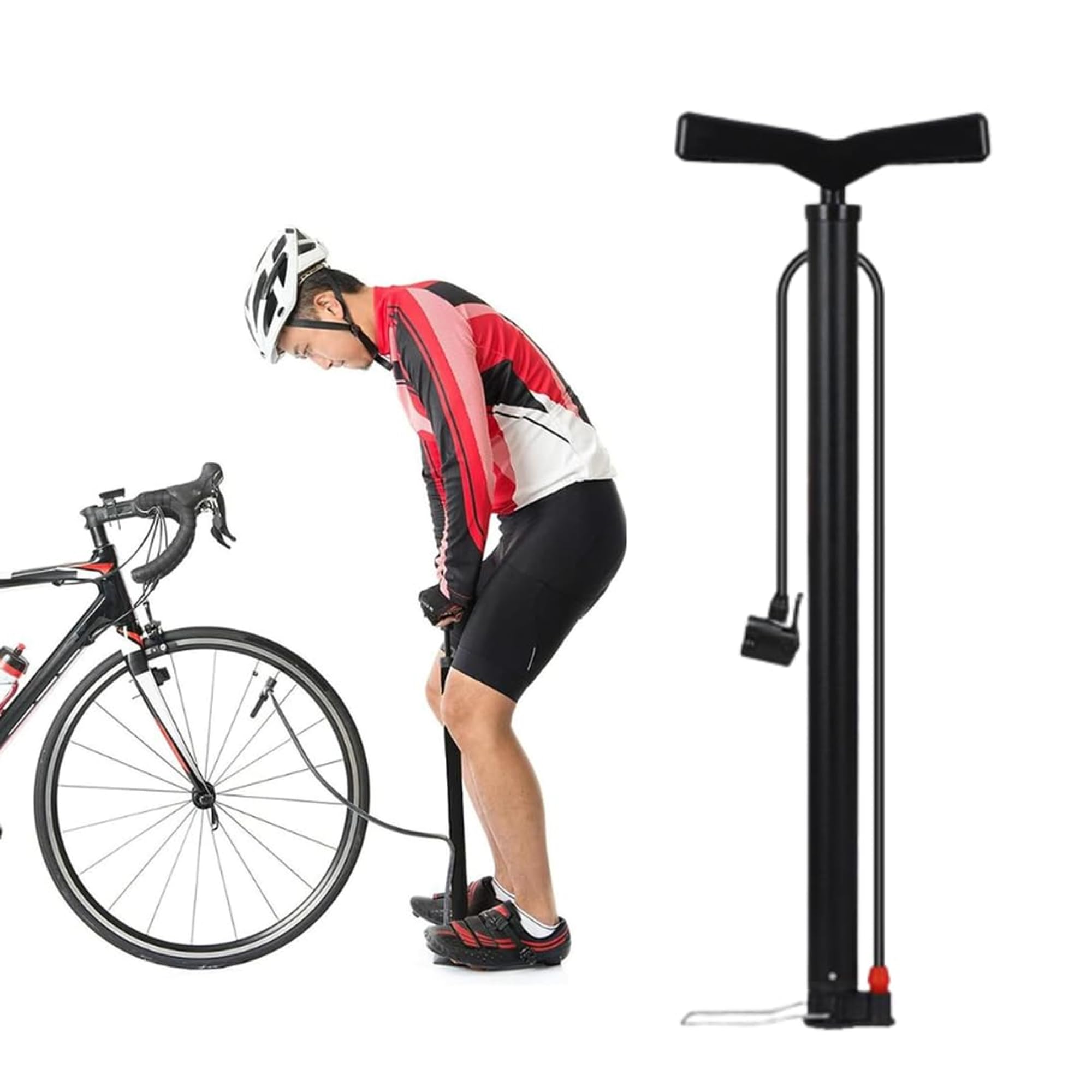 Sulfar High Pressure Deluxe/Strong Steel Air Pump for Bicycle, Car, Ball, Motorcycle - Inflatable Air Pump | Floor Air Pumps (B0D1KMB4HZ) Amazon Price History, Amazon Price Tracker