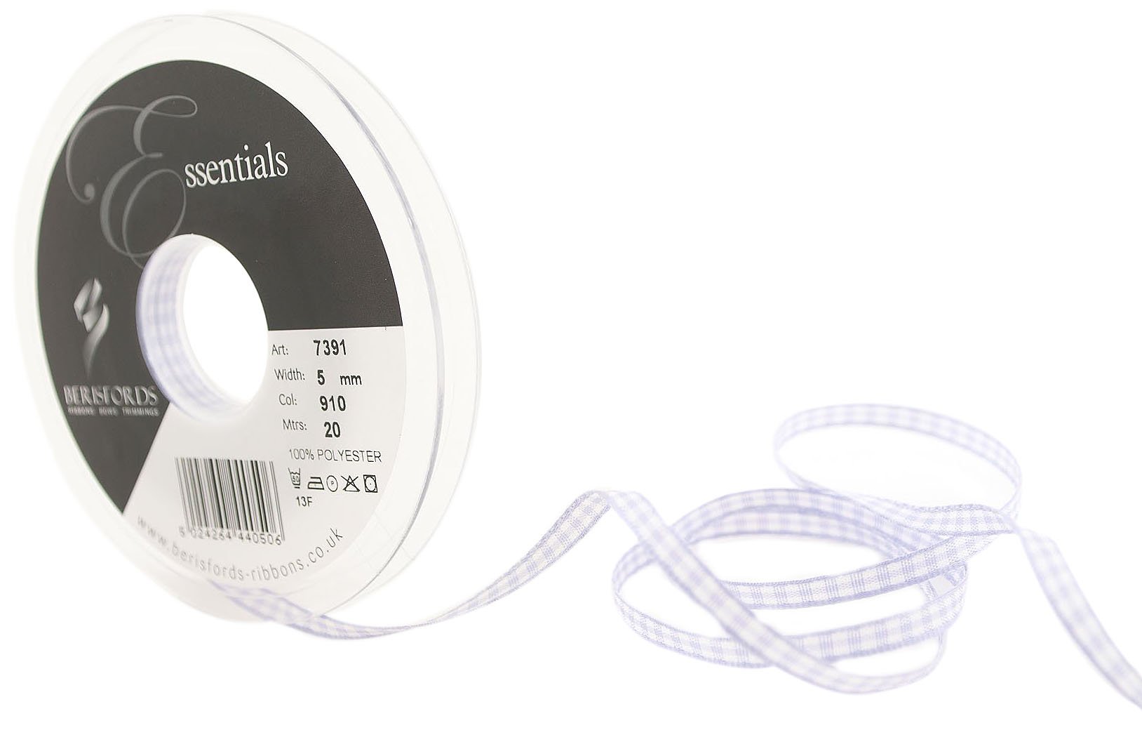 Berisfords 910 Orchid Gingham Ribbon (Value Roll)