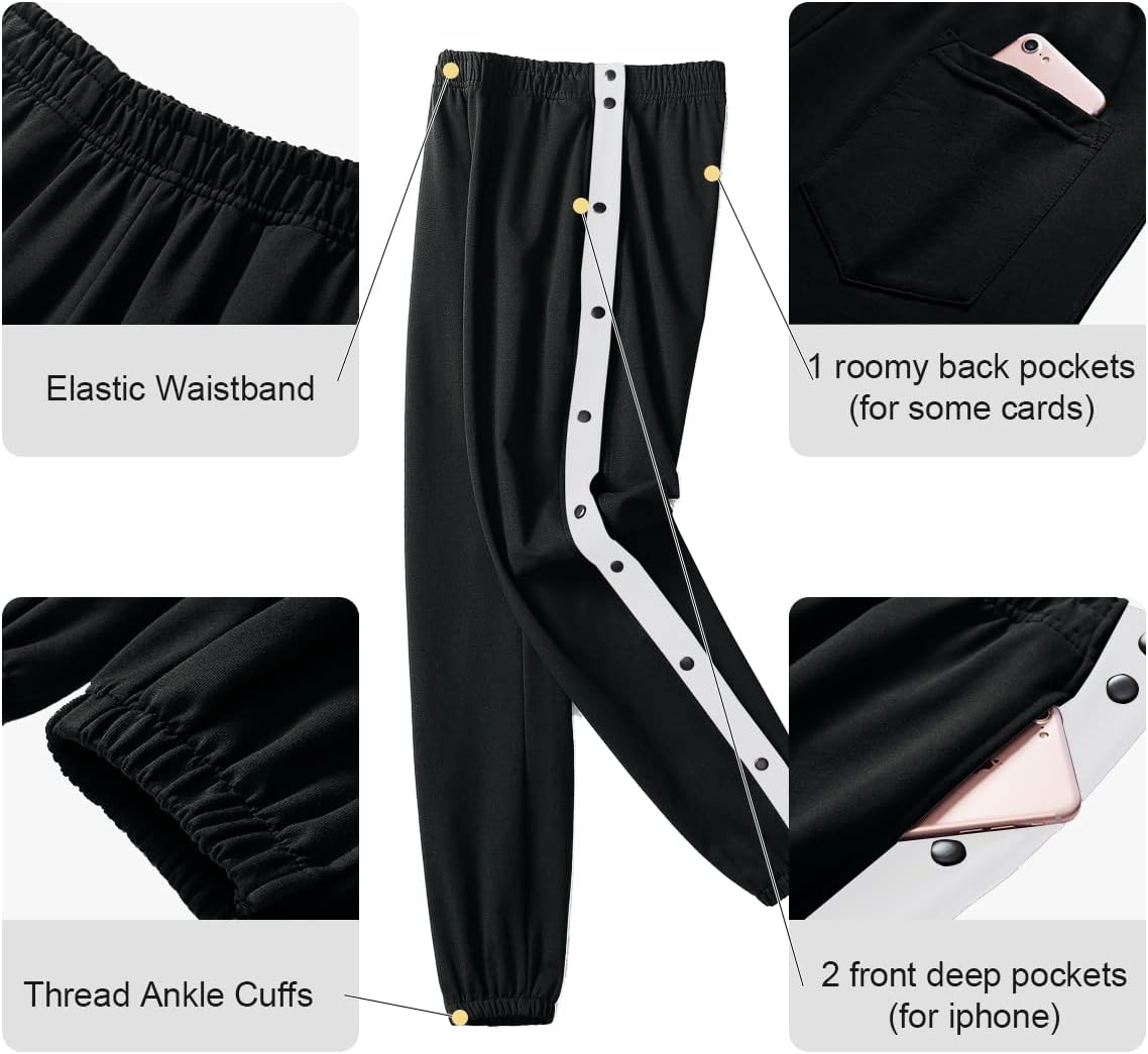 Chrisuno Women's Sweatpants Tear Away Joggers Athletic Workout Sweat Pants - Image 4