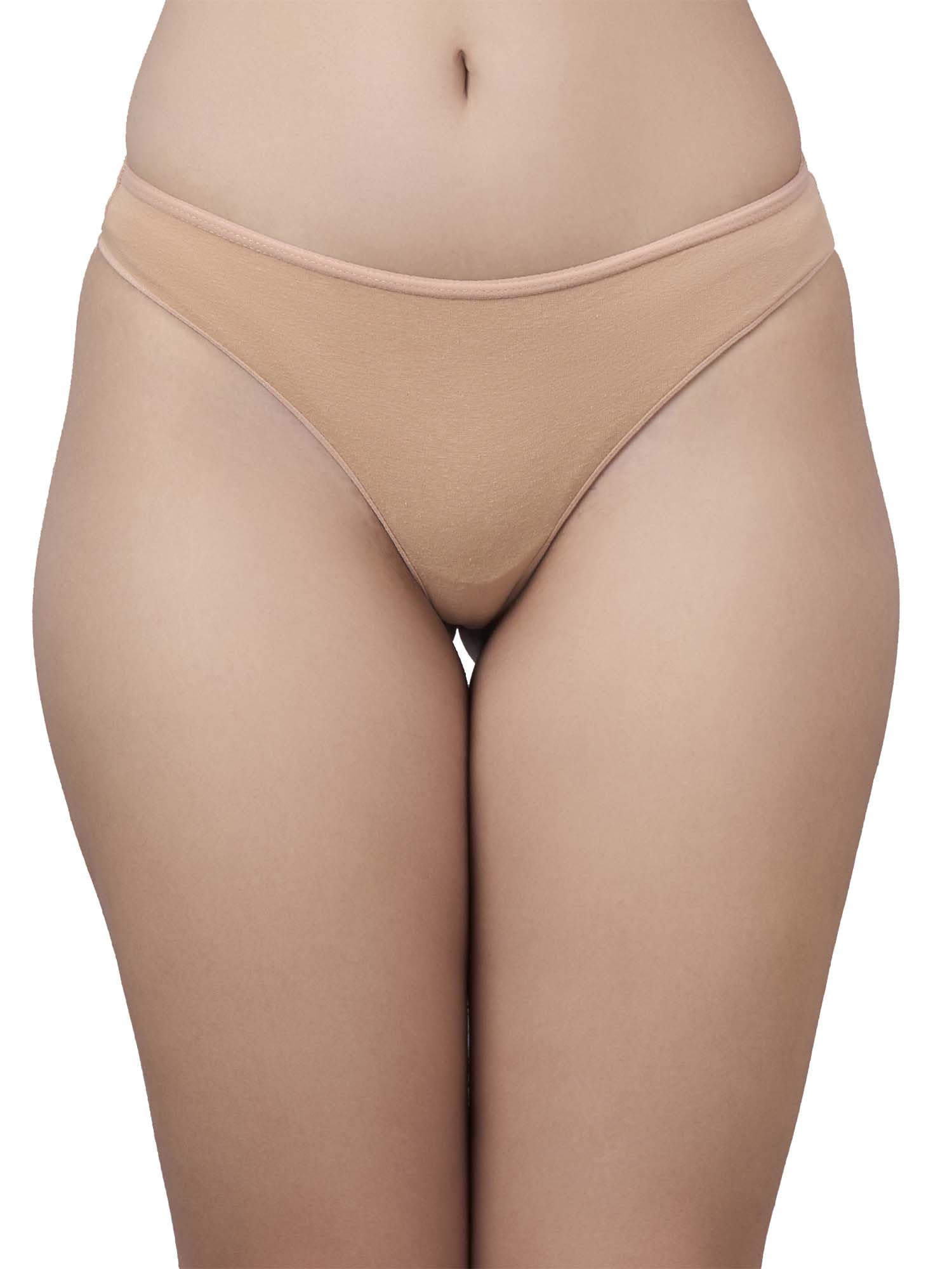 inner sense Bamboo Thongs Panty for Women, Skin, Size XL-picture-10