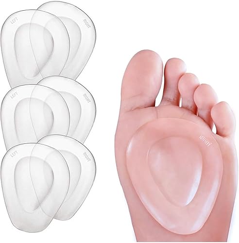 Almohadillas metatarsianas de bola de pies, insertos de gel suave para aliviar el dolor de pies del neuroma y callos Mortons, alivio del dolor