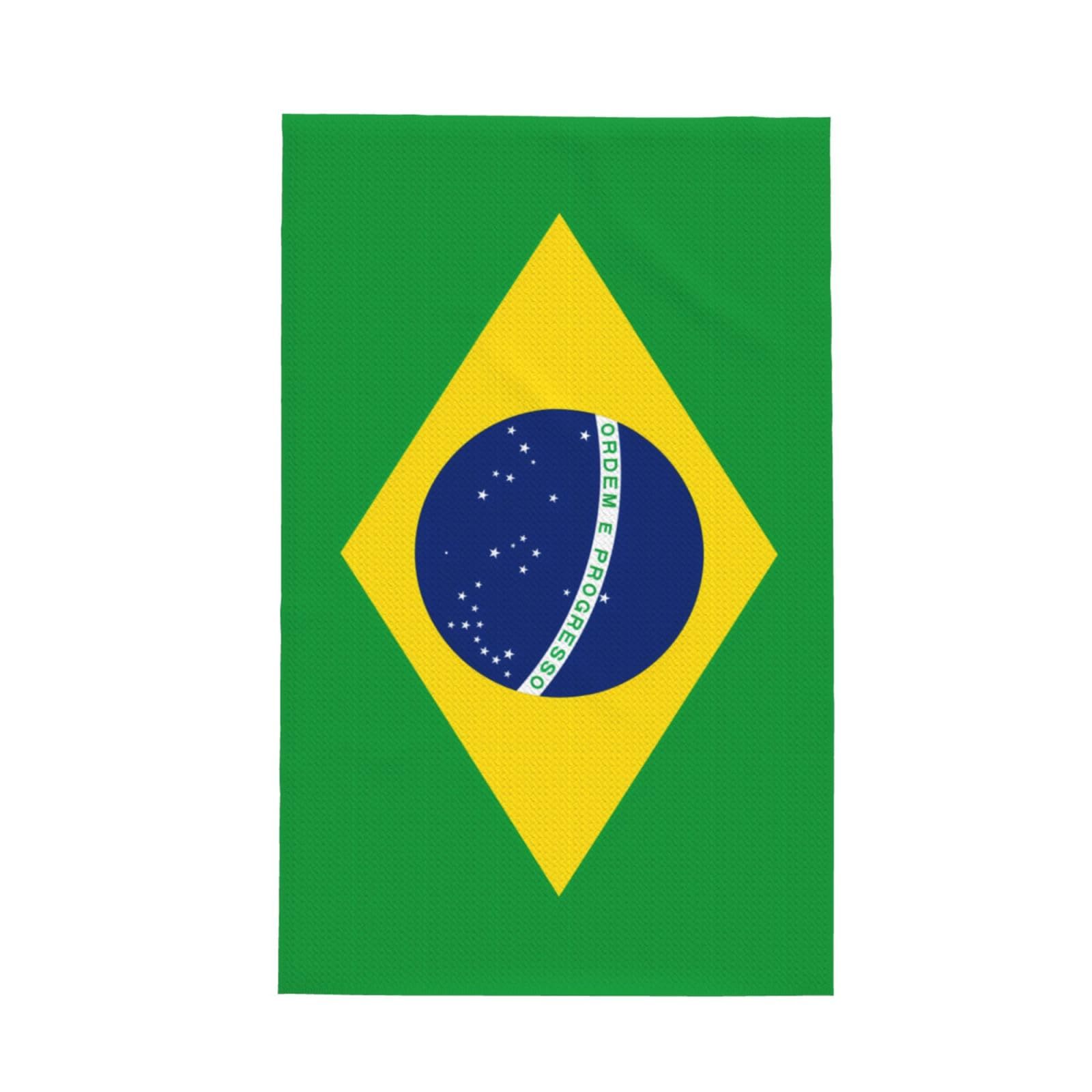 SXZVVBN Brazilian flag Super Absorbent Microfibre Waffle Towels Fast Drying Dish Cloths Home Cafe Barista