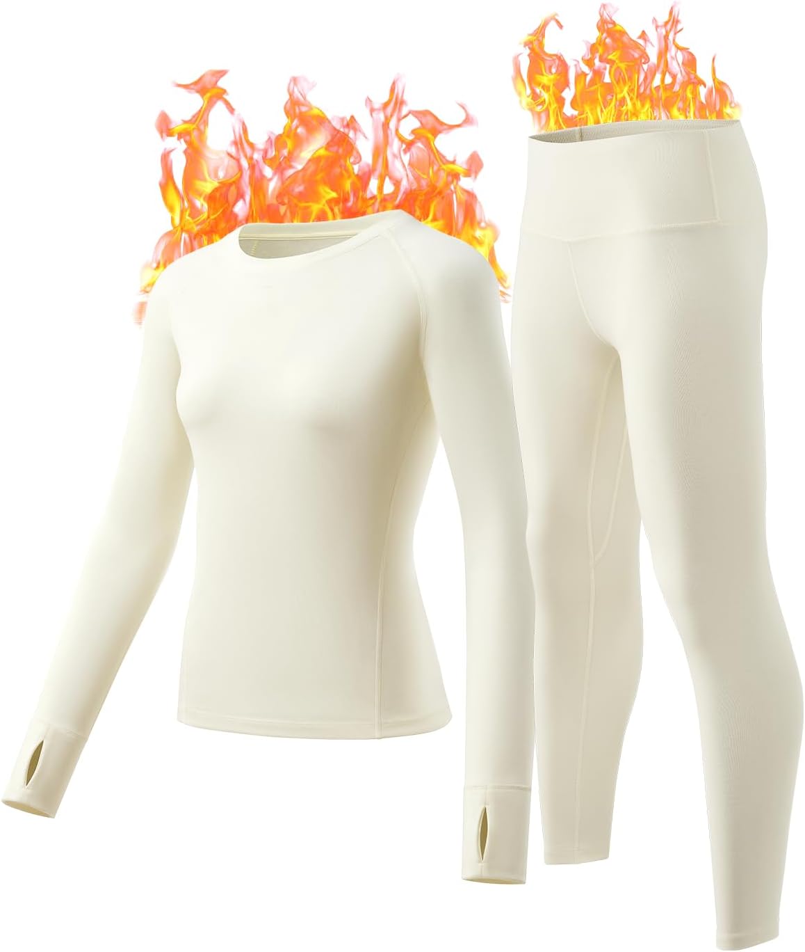 Long Johns for Women Thermal Underwear Soft Fleece Lined Base Layer Set Pajama Set Thermal Top Bottom for Cold Weather Long Johns for Women Thermal Underwear Soft Fleece Lined Base Layer Set Pajama Set Thermal Top Bottom for Cold Weather