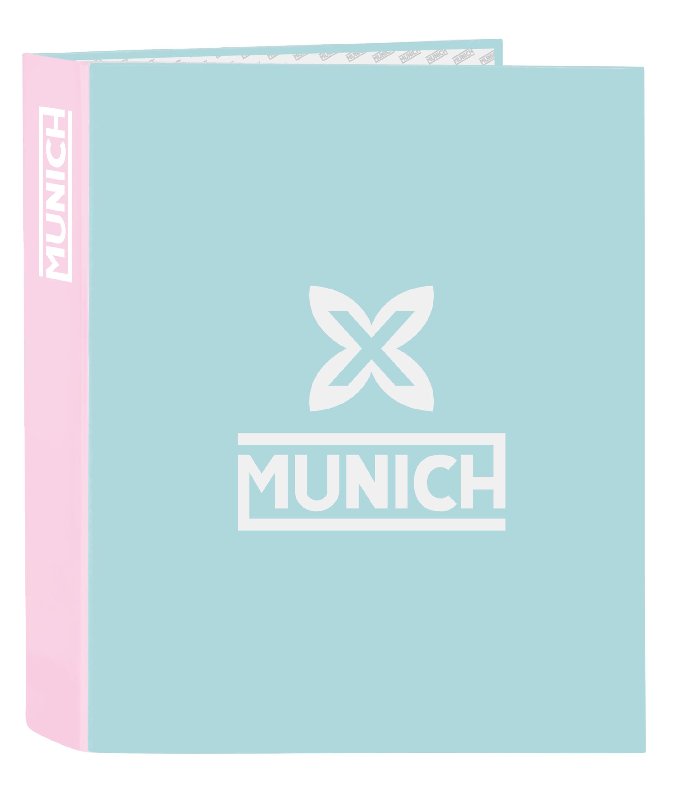 Munich Heaven – Folio Folder 4 Rings, Ideal for Children of Different Ages, Comfortable and Versatile, Quality and Resistance, 27 x 6 x 33 cm, Sky Blue, Light Blue, Estándar, Casual