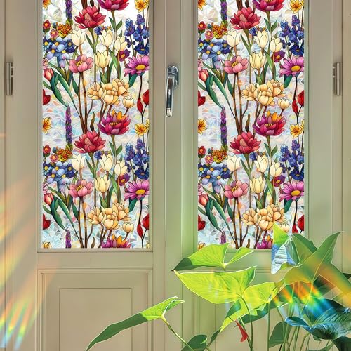 Película decorativa 3D Tulip para ventana, 16.9 x 39.3 pulgadas miniatura 1