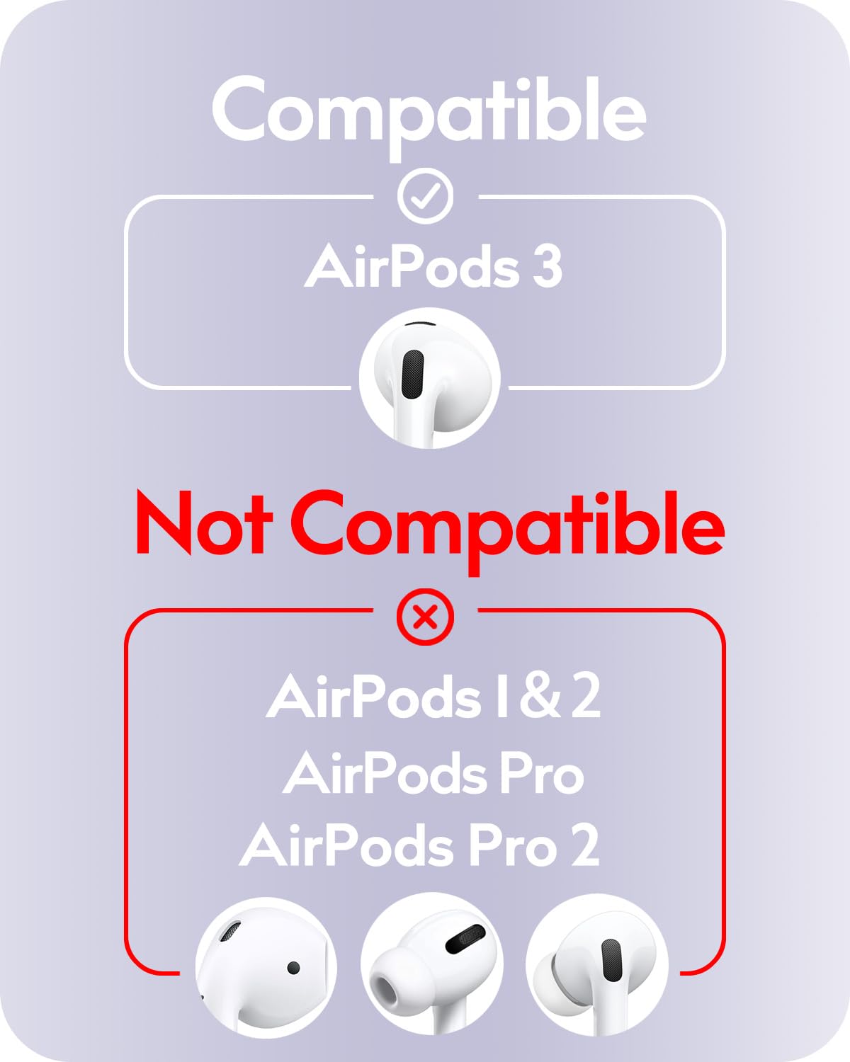 Amazon.com: Gcioii 4 Pairs Upgraded Ear Covers for AirPods 3 with