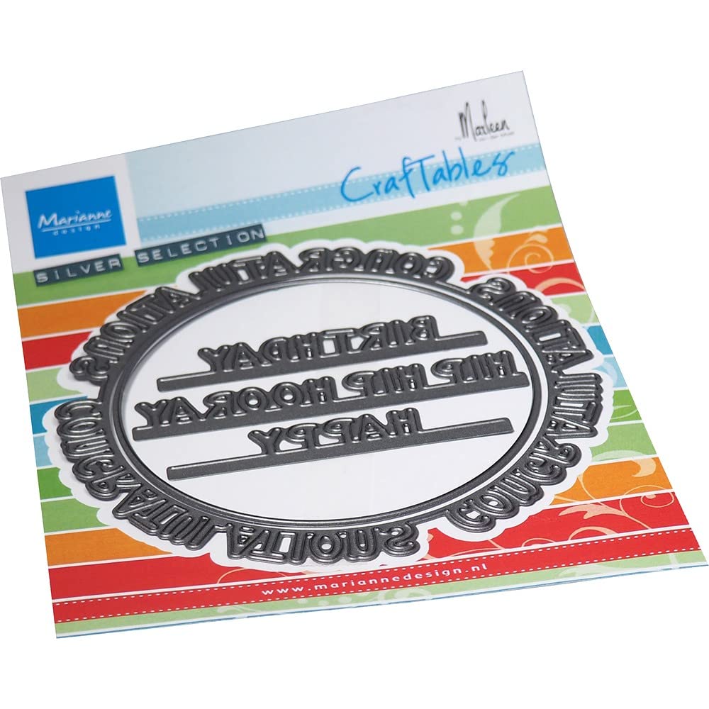 Marianne Design Craftables Cutting Dies - Congratulations Circle CR1596
