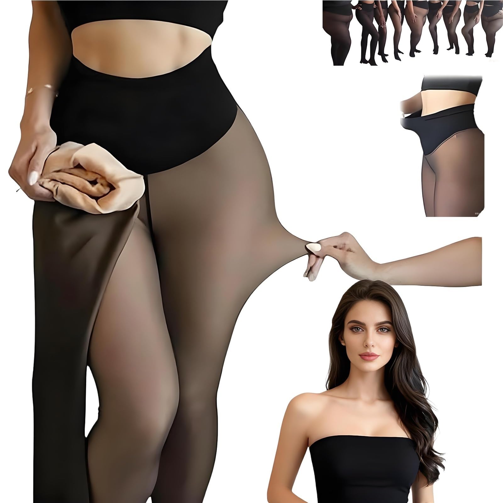 Bnhjrd Unisex A Magic Fleece Lined Leggings,High Waist Shaping,New Compression Band & One Seam Option Tights(,S)