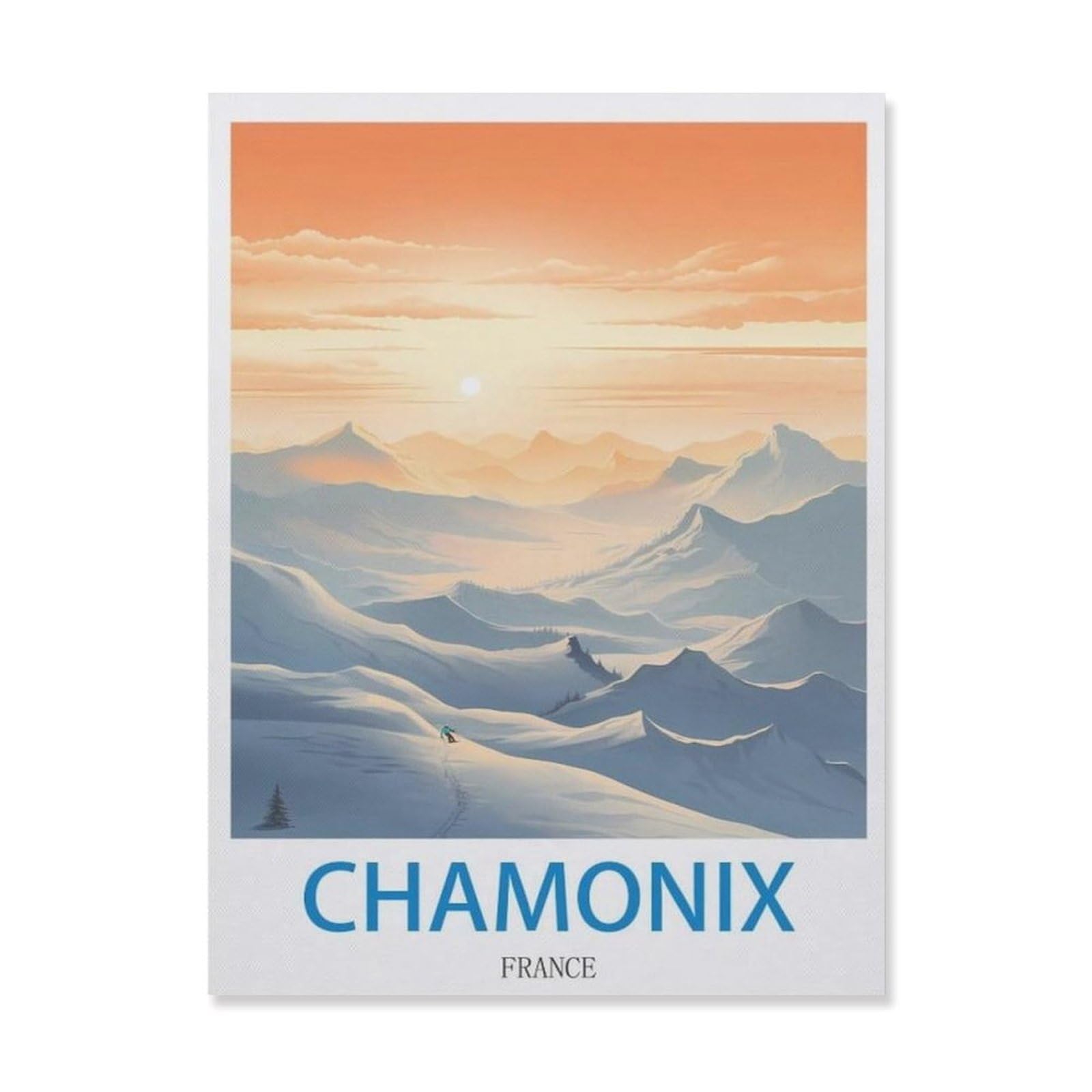 Funny Metal Tin Signs，Chamonix France(15x30cm）