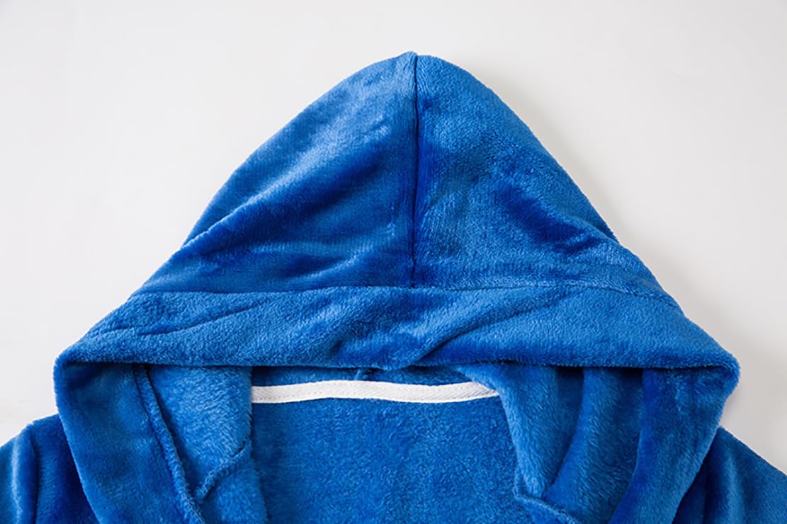 Peignoir de chambre pour filles - Couleur unie - Peignoir à capuche en flanelle polaire pour garçons