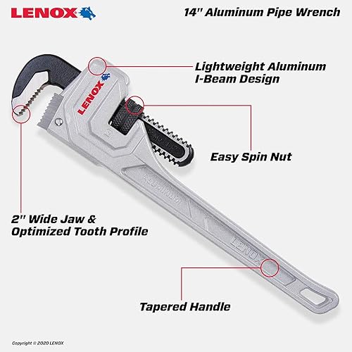 Miniatura 2 de LENOX Llave de tubo de aluminio, 14 pulgadas (LXHT90614)