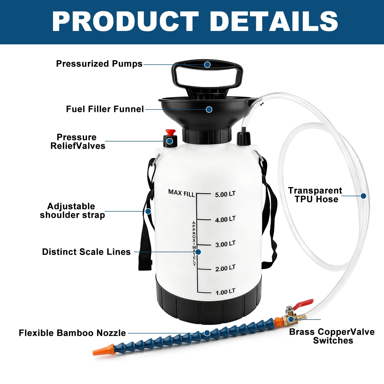 Bomba de líquido de transmisión de 5 L, bomba de mano automotriz, bomba de aceite de transmisión, bomba de transferencia de aceite, sistema de transferencia de aceite sin esfuerzo para