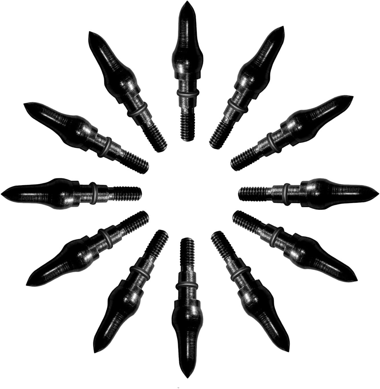 KESHESArchery Arrow Field Points Tips - 100 Grain Screw-in Practice Target & Hunting Arrow Heads for Recurve Bow, Hunting Bow, & Traditional Bow Bolts - Easy Install Archery Accessories