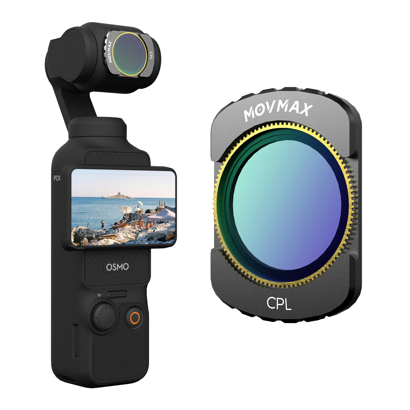 MOVMAX Magnetic CPL Filter Compatible with DJI Osmo Pocket 3 Creator Combo,Multi Coating Filters for Action Camera Accessories