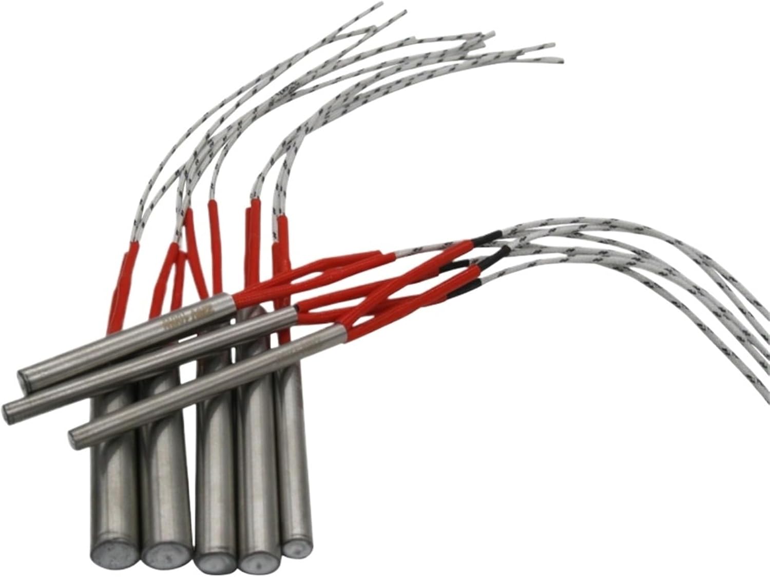 8 X 200mm 300W Heating Element Mould Wired Cartridge Heater AC 220V Electricity Generation Temperature Control