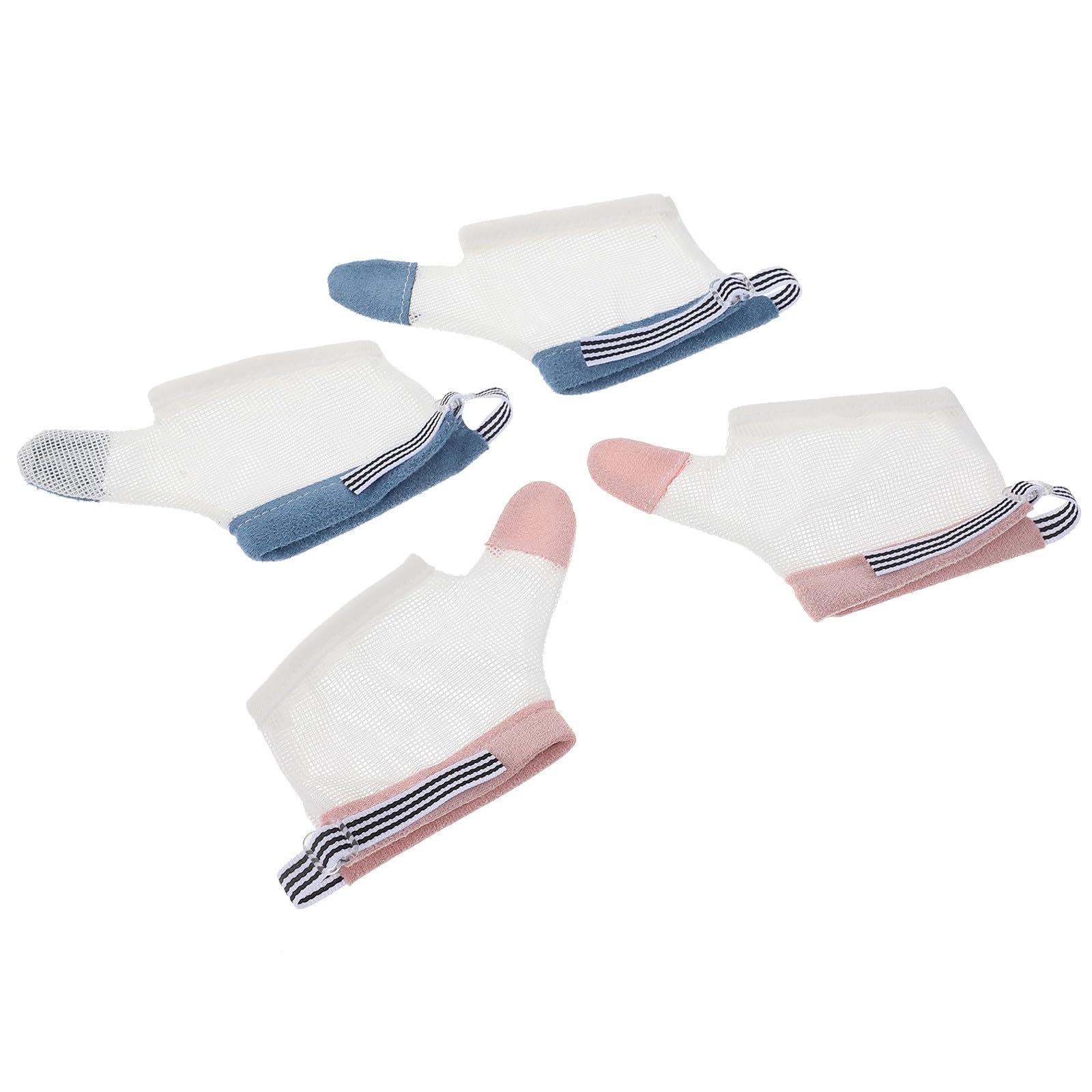 Toyvian 2 Paia Guanti Antisuzione in Nylon Traspirante Design a Rete per Ragazzo Ragazza da 6 a 22,5 Kg, Protezione Dita per Fermare Succhiamento