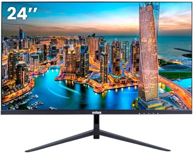Nilox NXM24FHD111 Monitor 24 Pulgadas, Full HD, Pantalla Gaming 100Hz, Pantalla Ordenador con Soporte VESA 75x75mm, Tecnología VA, Monitor PC con Soporte VESA 75x75mm