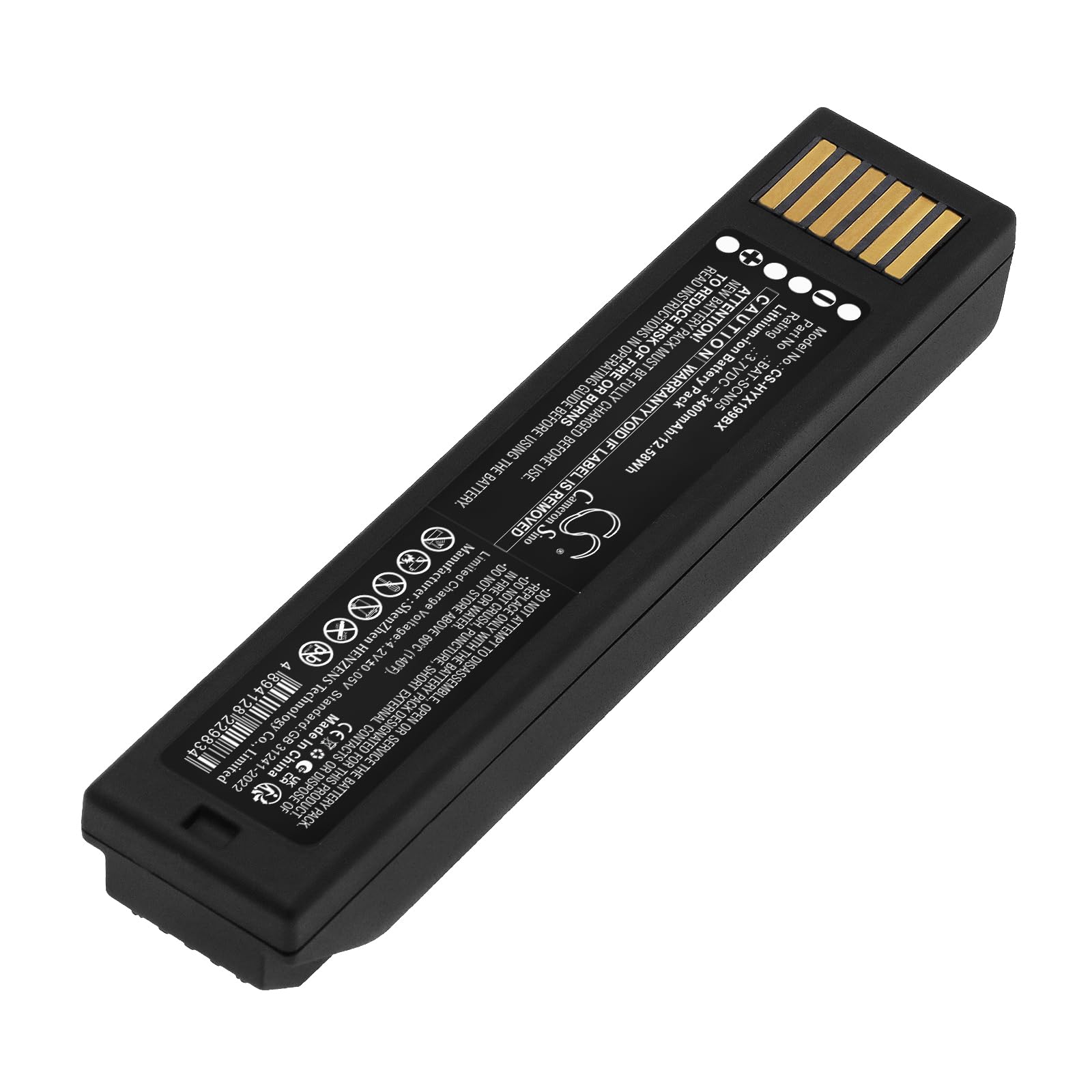 TCTK Akku 3400mAh Kompatibel mit [Honeywell] 1952GRS-2-31886 (REV B), Granit XP 1990iSR, Xenon 1902GHD, Xenon 1952, XP 1902GHD, 1952 Ersetzt 50148009-001, BAT-SCN05