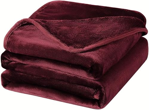 Miniatura 9 de PiccoCasa Manta de cama de forro polar, tamaño matrimonial, color azul marino, 130 GSM, suave y ligera, manta de franela de microfibra gruesa para