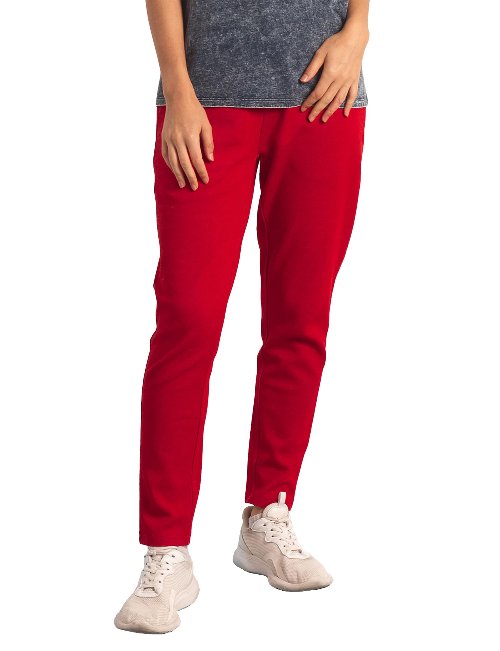Enorsia Women's Red Jersey Trousers - Uk 18
