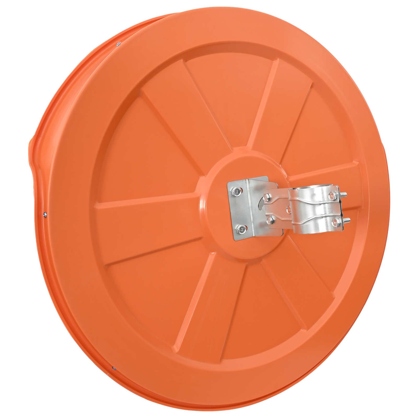 vidaXL Espejo de tráfico convexo para exteriores, 75 cm de diámetro, policarbonato, espejo convexo con cubierta protectora, espejo redondo de ángulo ciego, espejo gran angular con soporte para