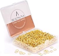 Vista 7 de BEADNOVA Anillos de salto de oro de 0.157 pulgadas para hacer joyas, anillos abiertos para llaveros y reparación de collares (1200 unidades)