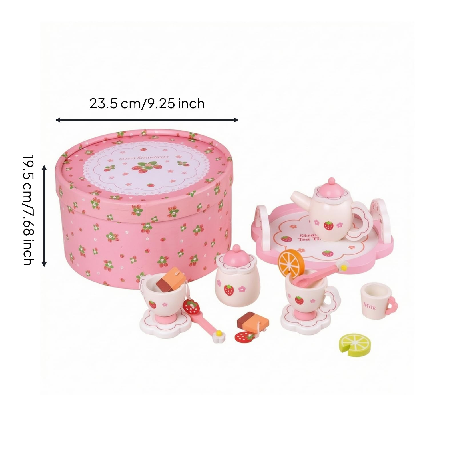 Qianly Juego Té Juego Té con Caja Almacenamiento Didáctico Juguete para Niñas