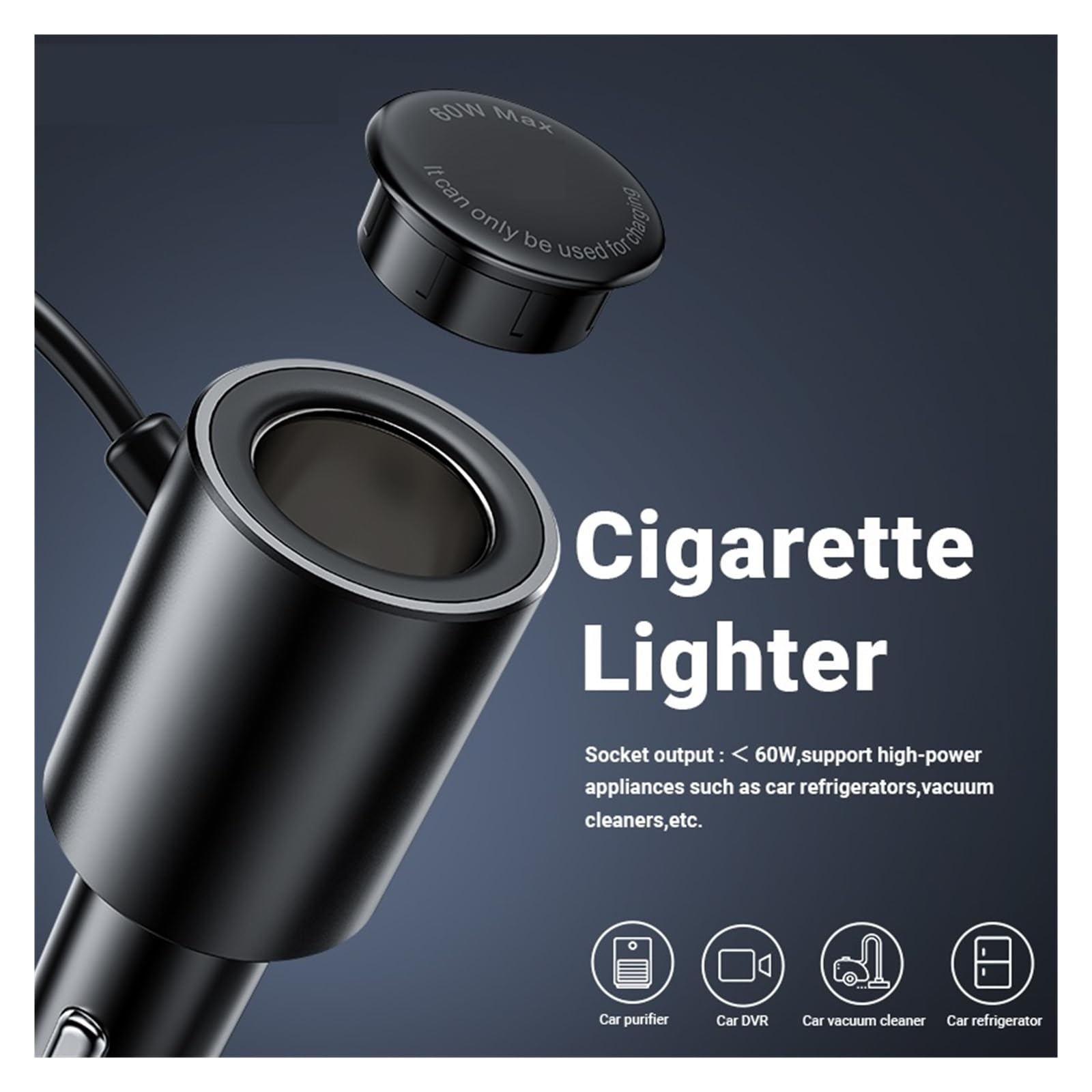 4-portowe Rozgałęźniki Ładowarki Samochodowej USB PD QC3.0 90W Wyświetlacz LED Woltomierz Stacja Dokująca Szybkie Ładowanie Szybki Sejf