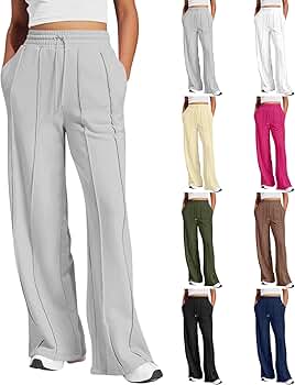 Amazon.com: Baggy Wide Leg Sweatpants Women Drawstring